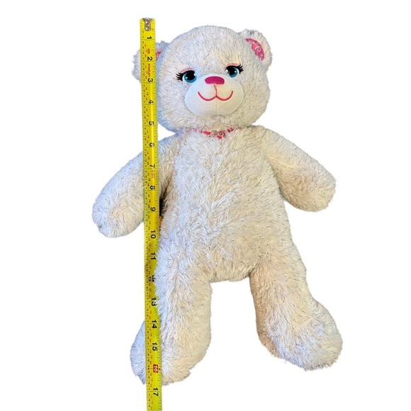 Build a Bear White Sparkly Pawrincess Teddy 17in. Stuffed Princess Toy Animal - Picture 8 of 8